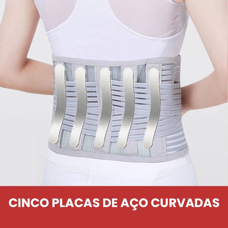 Cinta Ortopédica Flexível para Suporte Lombar com Hastes de Metal