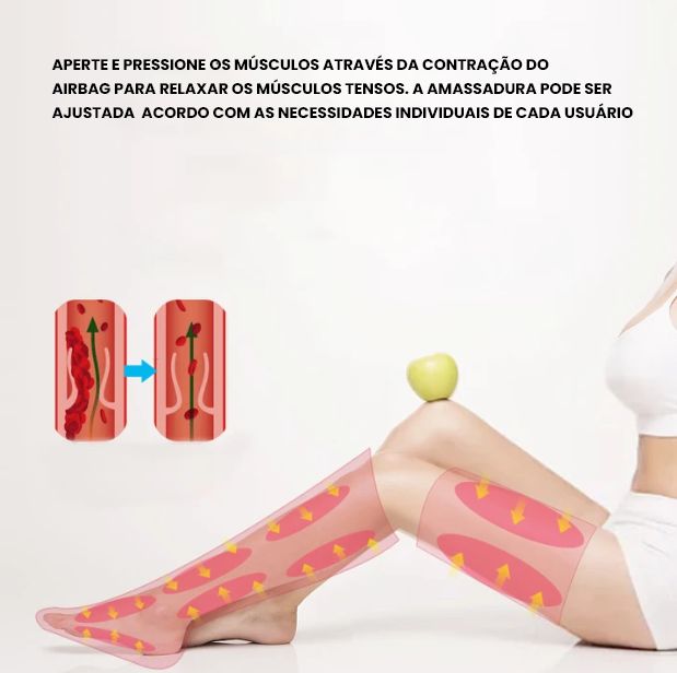 Massageador Premium de Compressão para Pernas e Panturrilhas