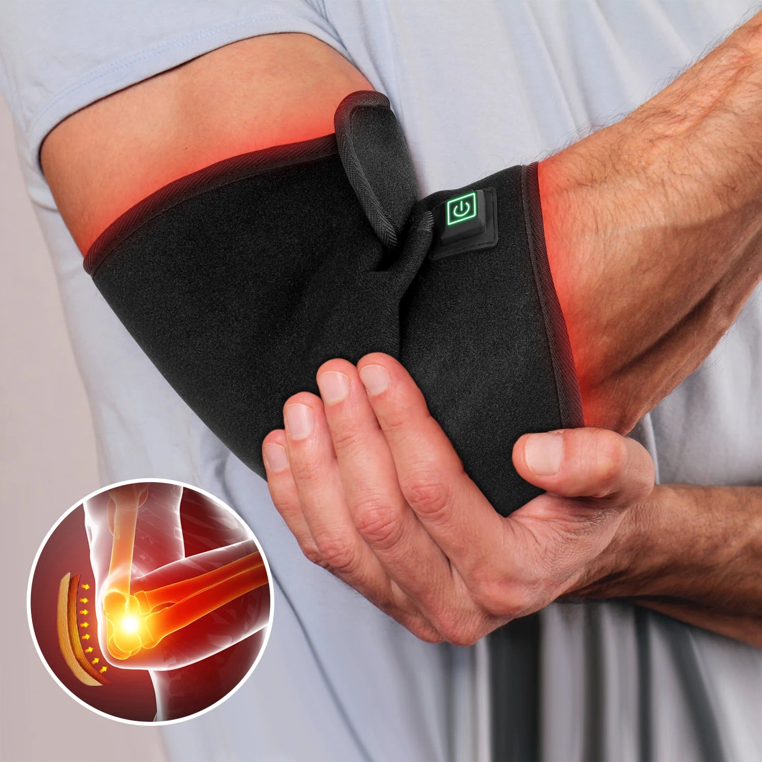 Cinto de Fisioterapia para Tornozelo e Cotovelos com Aquecimento Infravermelho