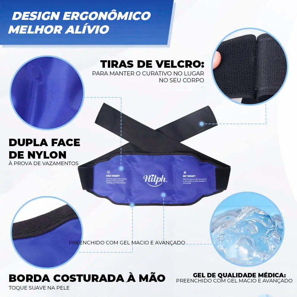 Cinta ortopédica 2 em 1 com bolsa térmica