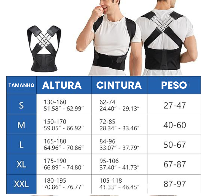Corretor Postural para Homens e Mulheres