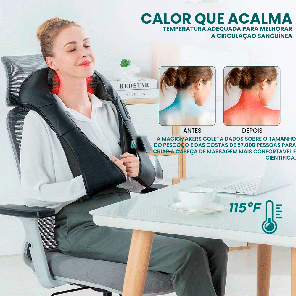 Massageador para Pescoço, Ombro e Costas