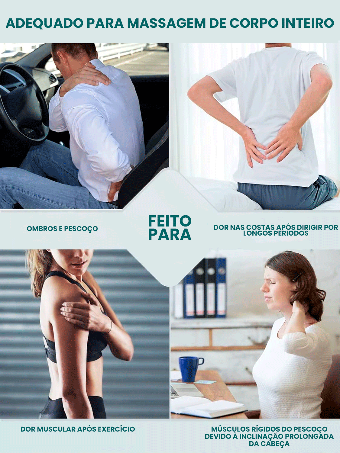 Massageador para Pescoço, Ombro e Costas