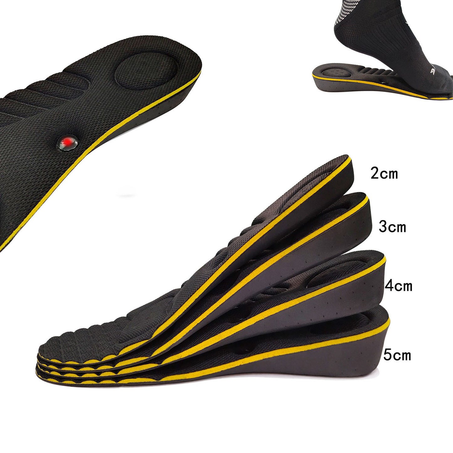 Palmilha Ortopédica de Aumento de Altura 4D