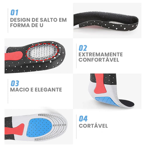 Palmilhas Ortopédicas Esportivas Masculinas e Femininas