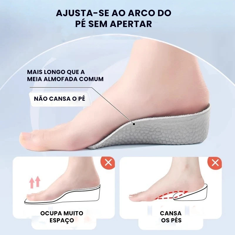 Palmilha com Suporte Elevado para Pés Feminino e Masculino