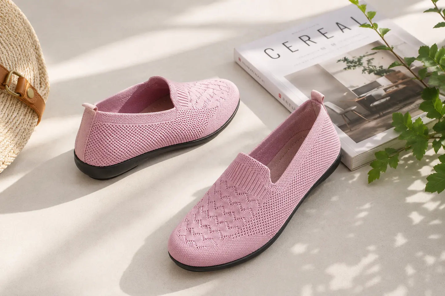 Mocassim Feminino sem Cadarço SoftStep – Malha Respirável Leve