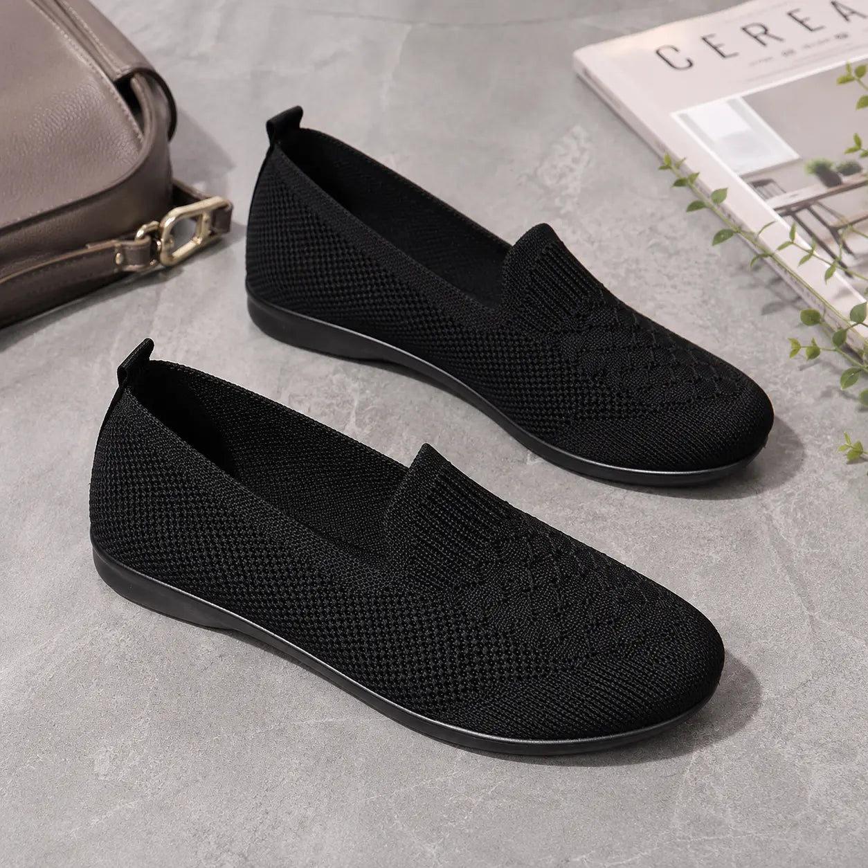 Mocassim Feminino sem Cadarço SoftStep – Malha Respirável Leve