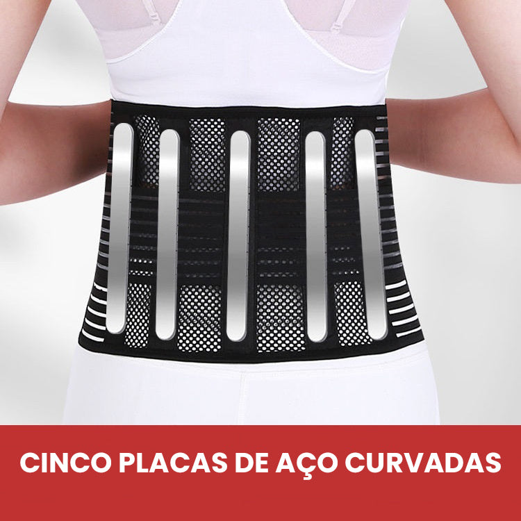 Cinta Ortopédica Flexível para Suporte Lombar com Hastes de Metal