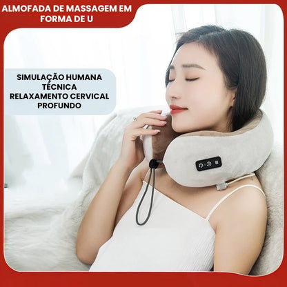 Almofada Massageadora em Formato U com Aquecimento