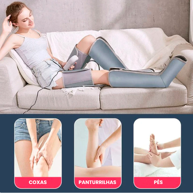 Massageador Premium de Compressão para Pernas e Panturrilhas