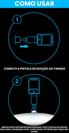 Kit Peças de Ventosaterapia com Pistola de Sucção