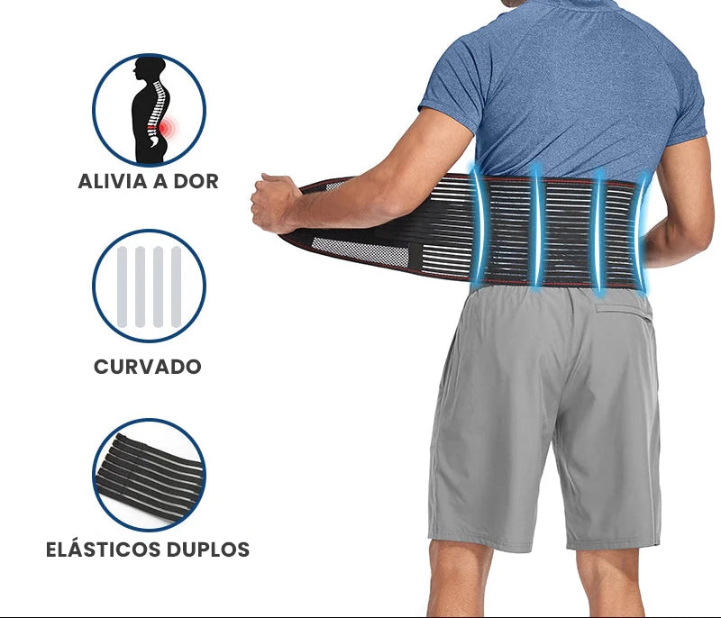 Cinto de Suporte Lombar Leve e Respirável