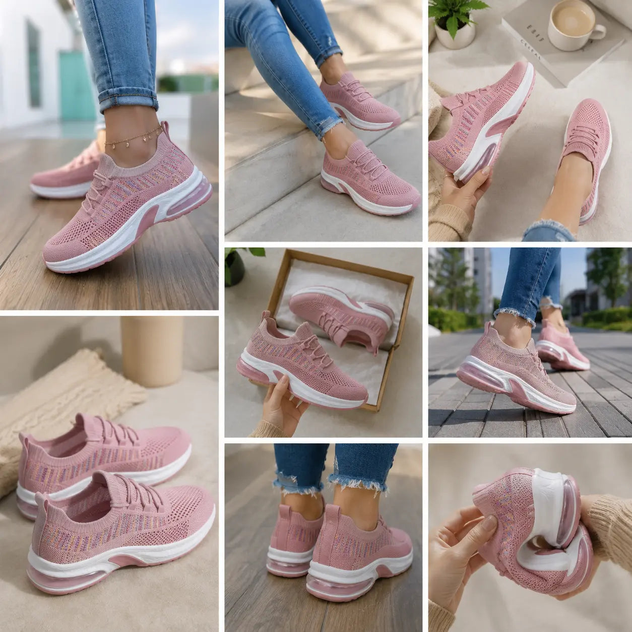 Tênis Feminino Slip-On com Amortecimento SportEase p/ Caminhada