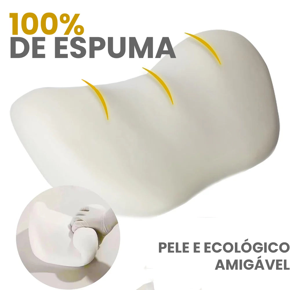Travesseiro Lombar para Carro com Apoio de Cabeça e Proteção Cervical