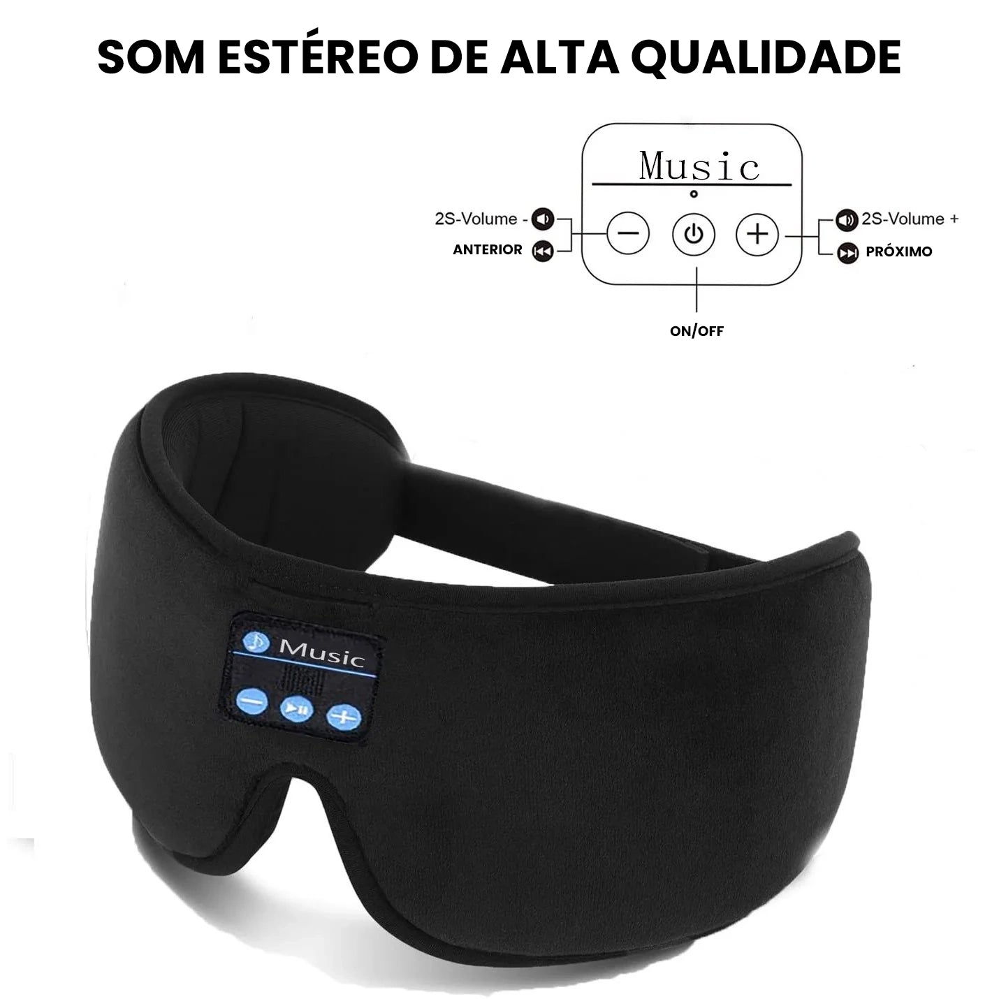 Máscara de Olhos com Bluetooth