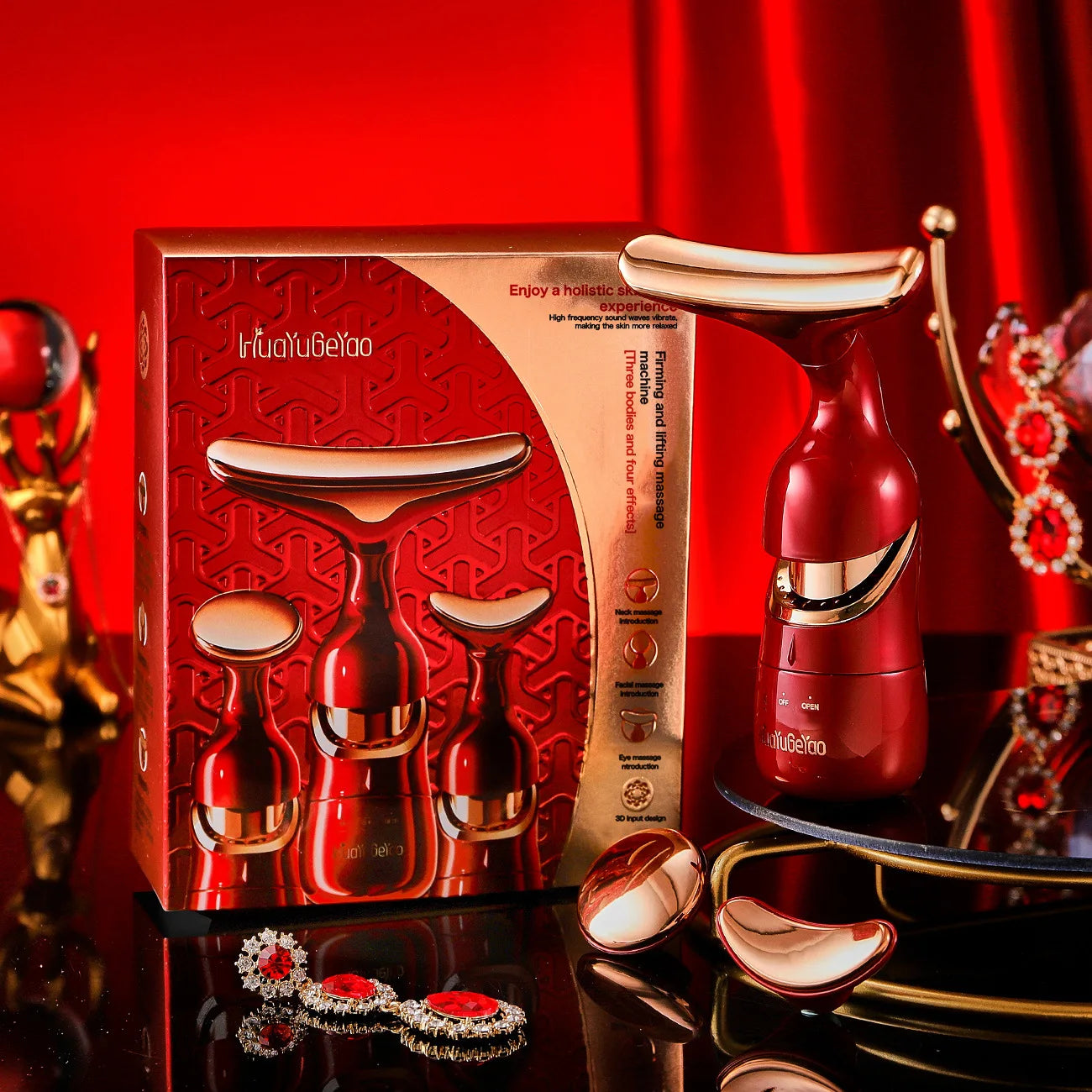 Massageador facial 3 em 1