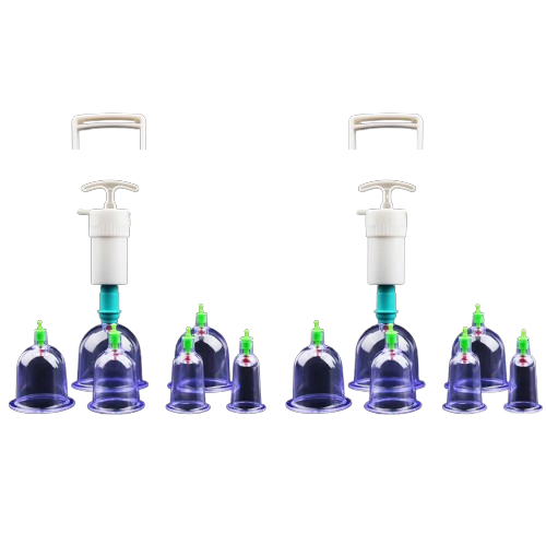 Kit Peças de Ventosaterapia com Pistola de Sucção