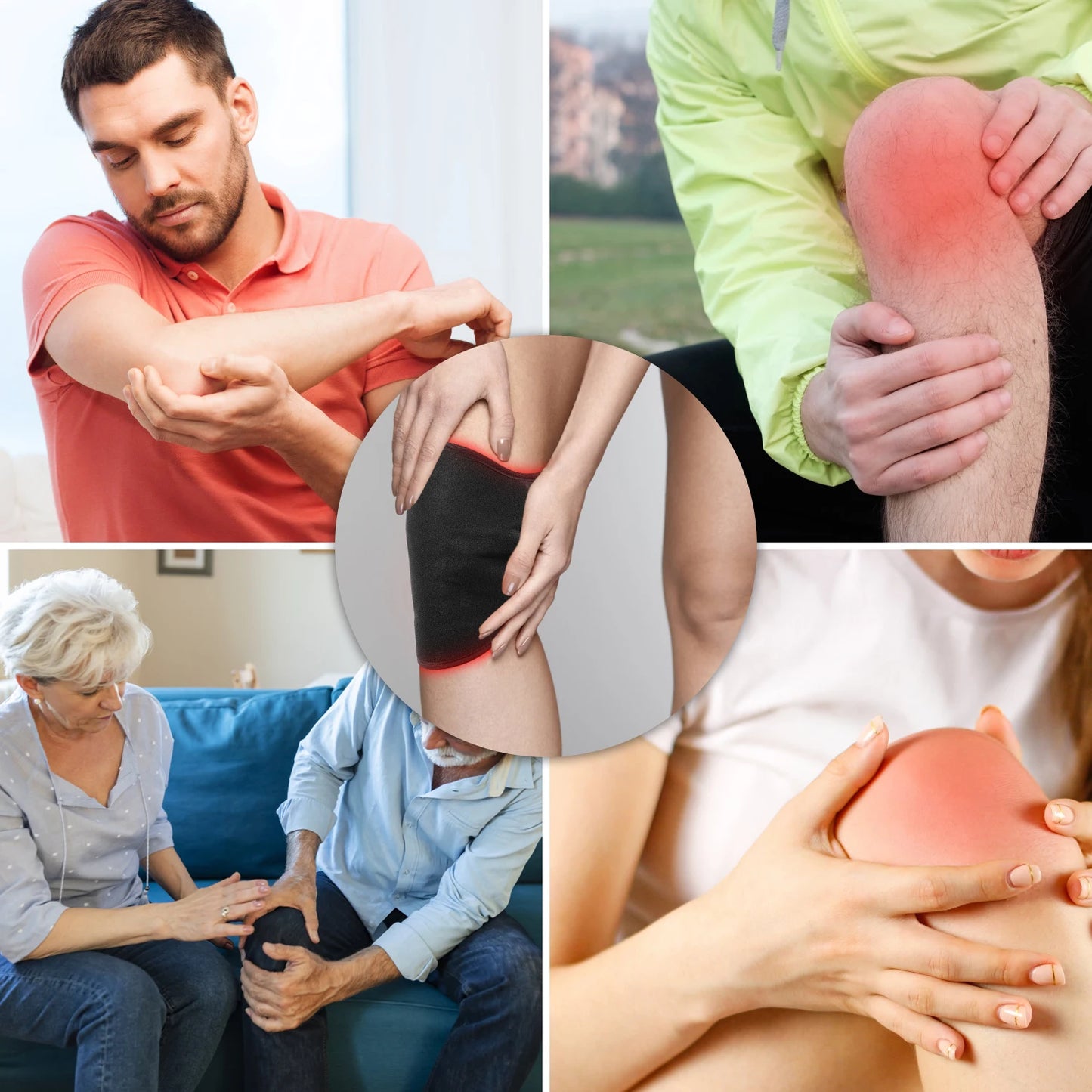 Cinto de Fisioterapia para Tornozelo e Cotovelos com Aquecimento Infravermelho