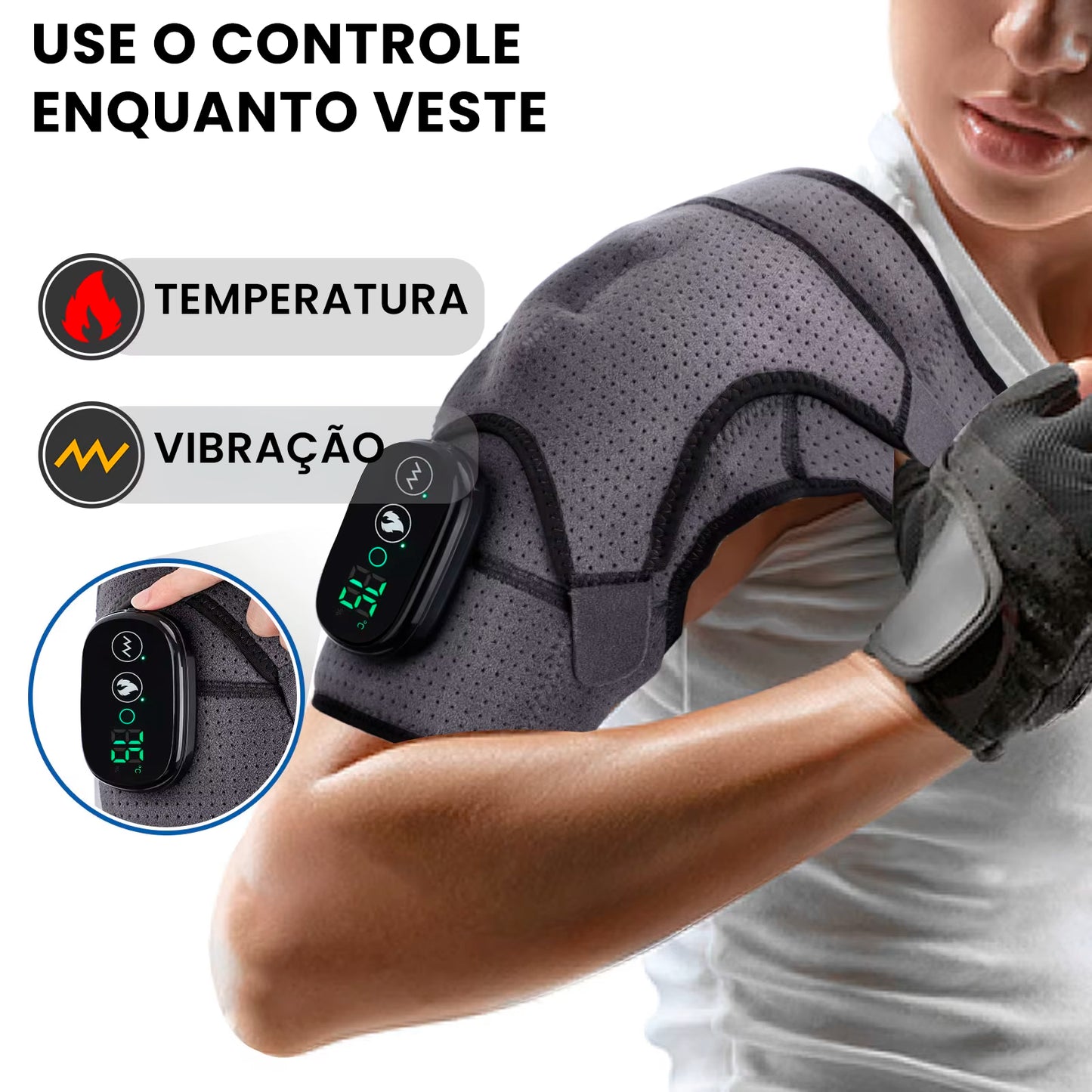 Massageador Elétrico de Ombro com Aquecimento