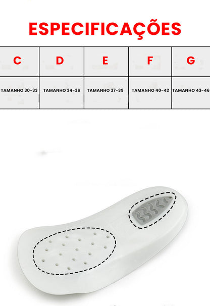 Palmilha Ortopédica para Pés Planos